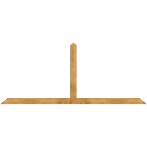 Ekena Millwork Portland Rough Sawn Timber Gable Bracket, Western Red Cedar, 96"W x 40"H x 2"D x 4"F, 10/12 Pitch GBW096X40X0204POR00RWR - main